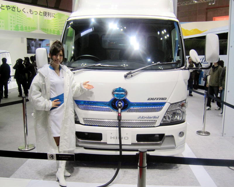 The HINO MOTORS Booth at The 42nd TOKYO MOTOR SHOW 2011